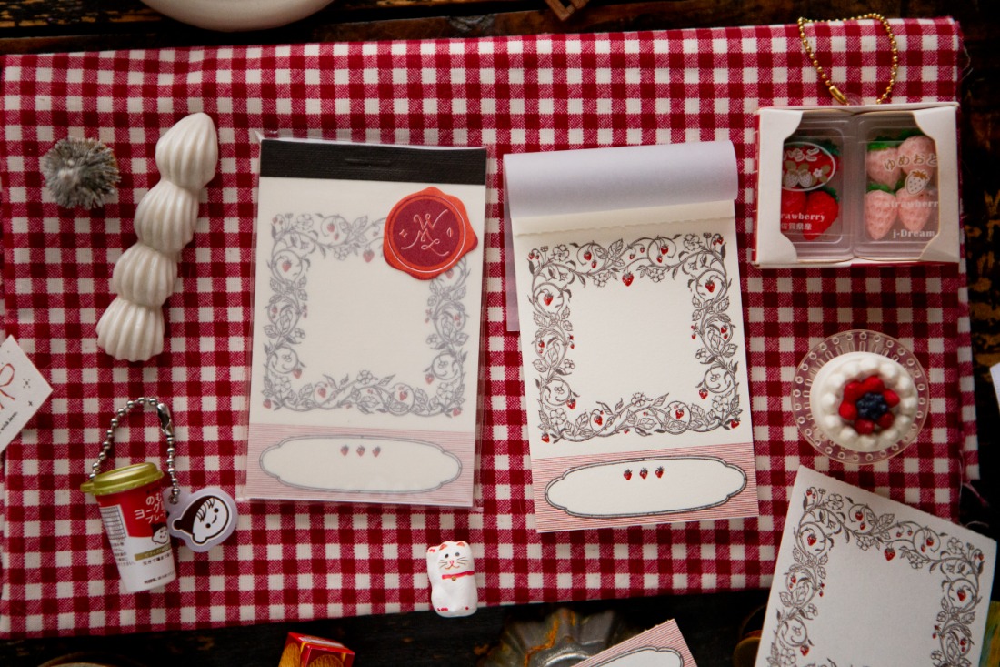 草莓框 活版便箋本 草莓框 活版便箋本