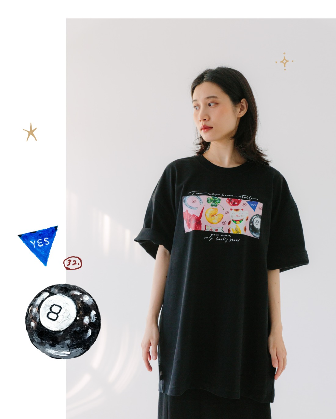 幸運 短袖T恤 幸運 短袖T恤