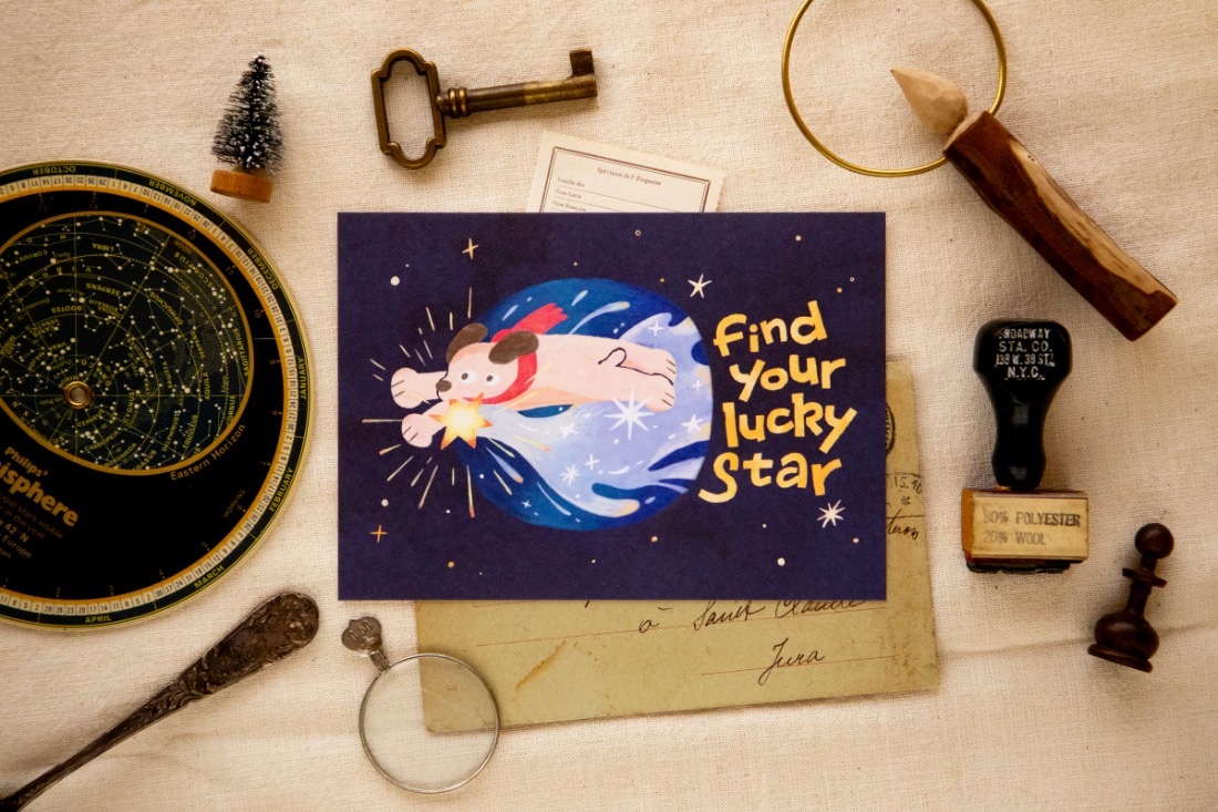 幸運星明信片 找到星星了! 幸運星明信片 找到星星了!